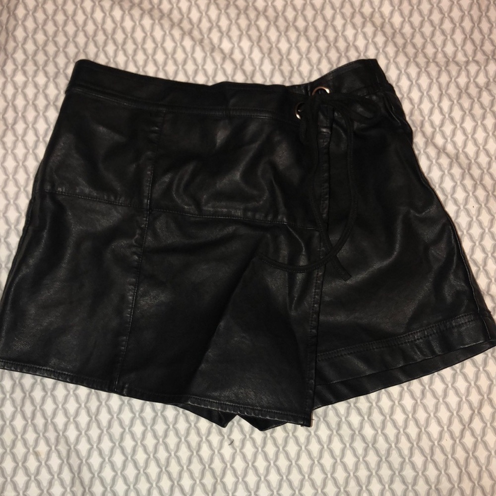 Leather Skirt/Shorts